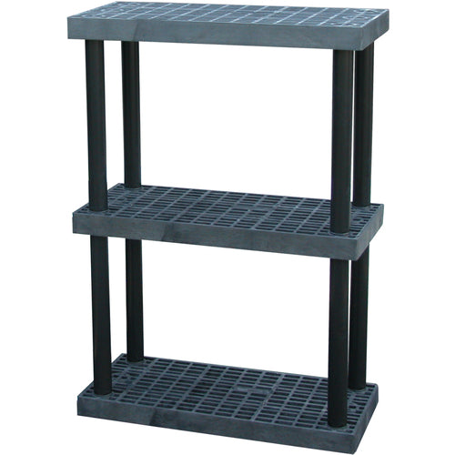 Plastic Bulk Shelf&Storage 36 × 16 3 Shelf - Exact Industrial Supply