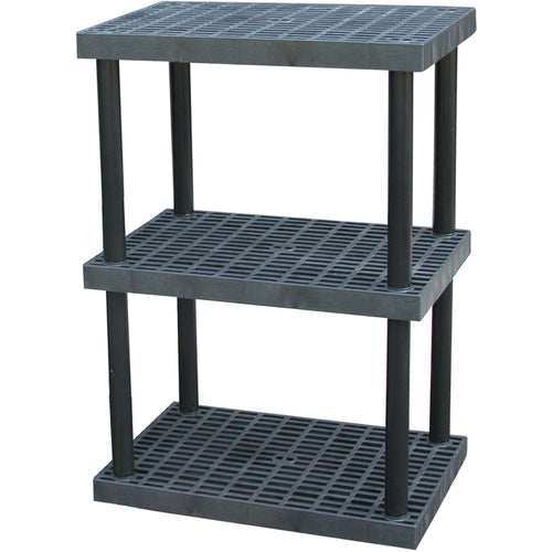 Plastic Bulk Shelf&Storage 36 × 24 3 Shelf - Exact Industrial Supply