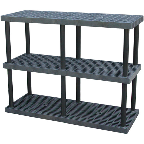 Plastic Bulk Shelf&Storage 66 × 24 3 Shelf - Exact Industrial Supply