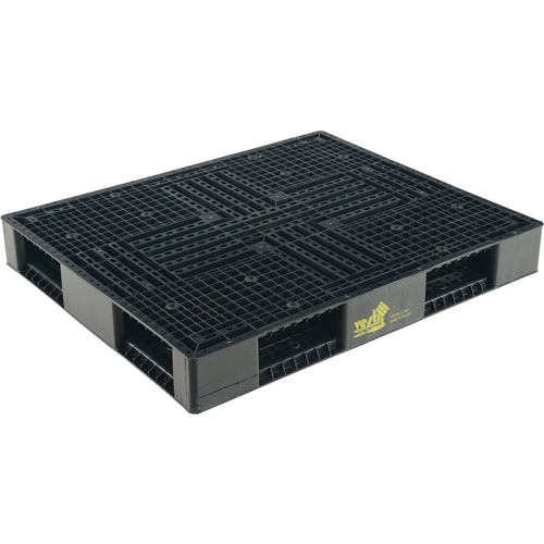 Black Plastic Pallet 8800 lb 47 × 40 - Exact Industrial Supply