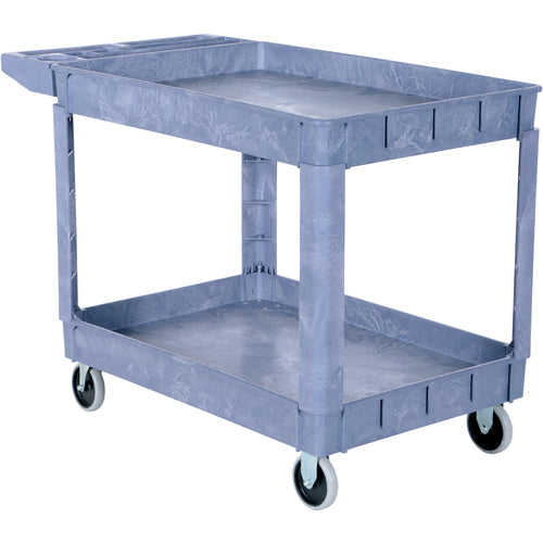 Plastic Utility Cart 2 Shelves 24.5 × 36 - Exact Industrial Supply