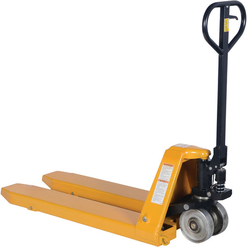Pallet Truck 10K lb Cap 22.75 × 45.25 Yel - Exact Industrial Supply