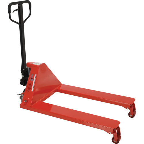 Heavy Duty Wheel Nose Pallet Truck 27 × 38 - Exact Industrial Supply
