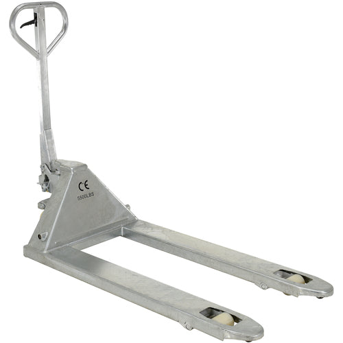 Galvanized Steel Pallet Truck 27 × 48 - Exact Industrial Supply