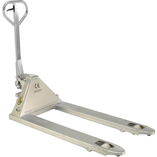 Zinc Coated Pallet Truck 5.5K 27 × 48 - Exact Industrial Supply