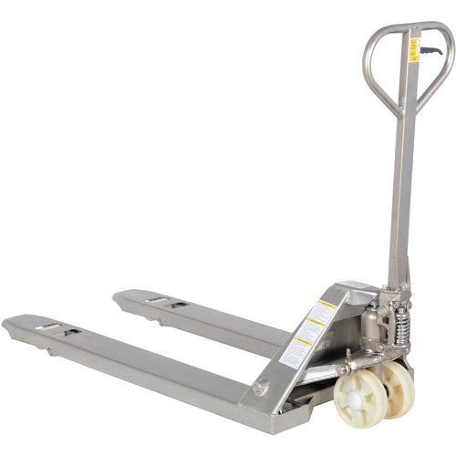 Stainless Steel Frame Pallet Truck 27 × 48 - Exact Industrial Supply