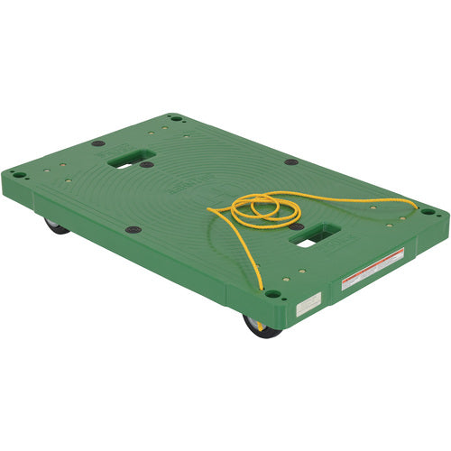 Plastic Dolly W/Pull Rope 33.5 × 21″ - Exact Industrial Supply