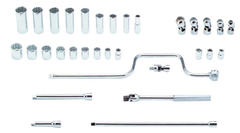 Proto® 3/8" Drive 33 Piece Socket, Combination Set - 12 and 8 Point - Benchmark Tooling