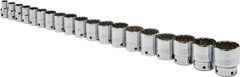 Proto® Tether-Ready 1/2" Drive 19 Piece Socket Set - 12 Point - Benchmark Tooling