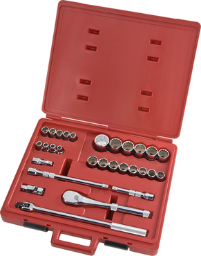 Proto® 1/2" Drive 29 Piece Metric Socket Set - 12 Point - Benchmark Tooling