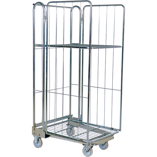 Galv Nestable Roller Container 27.5 × 68.3 - Exact Industrial Supply