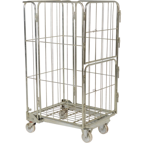Galv Nestable Roller Container 26.375 × 59 - Exact Industrial Supply