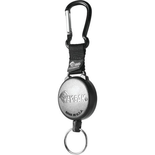 Model: 488B - Securit 48″ Kevlar Cord Retractor with Carabineer Clip - Split Ring Attachment - Benchmark Tooling