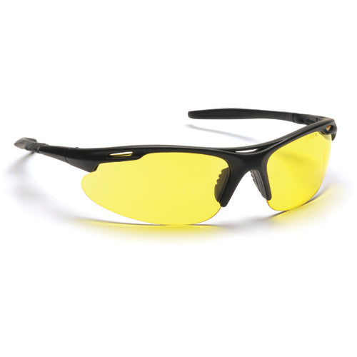Safety Glasses - Amber Lens, Black Frame, Avante Style - Benchmark Tooling