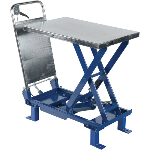 Foot Pump Scissor Lift 400 lb 17.7 × 27.6 - Exact Industrial Supply