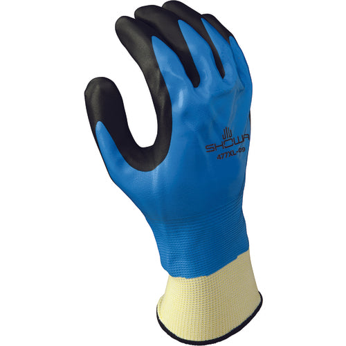 Insulated full nitrile blue w/black foam nitrile coating in the palm thermal acrylic liner oil & chemical resistant/ large - Benchmark Tooling