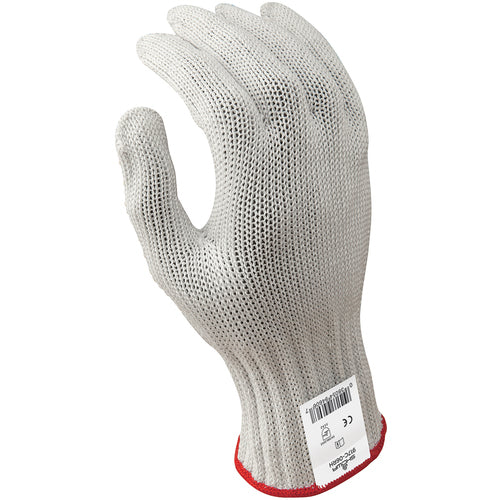 Cut resistant 7-gauge seamless knit PVC dotted left hand engineered fiber w/four strands of stainless steel white ANSI CUT LEVEL 5/medium - Benchmark Tooling