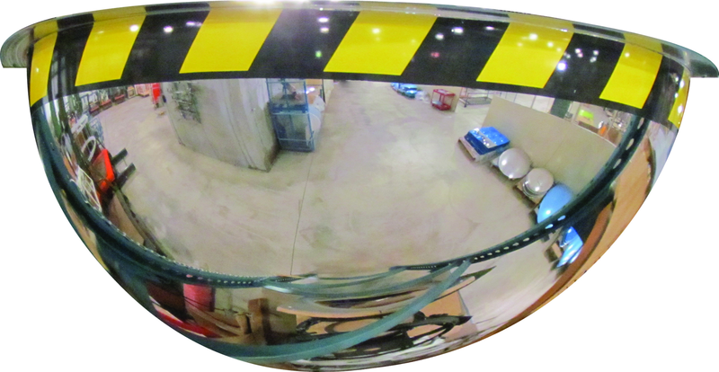36" Half Dome Mirror-Safety Border - Benchmark Tooling