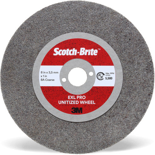 Scotch-Brite EXL PRO Unitized Wheel EX-UW 8A Coarse 8″ × 4.2 mm × 1″