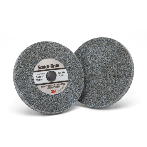Scotch-Brite Roloc Deburr and Finish PRO Unitized Wheel TR 3″ × 1/4″ x NH 8C CRS+