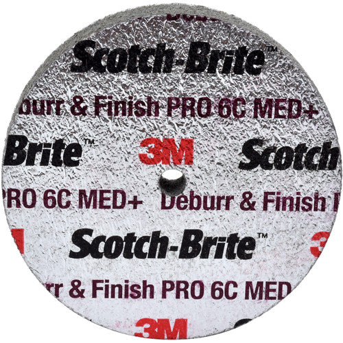 Scotch-Brite Deburr and Finish PRO Unitized Wheel 3″ × 1″ × 3/8″ 6C MED+