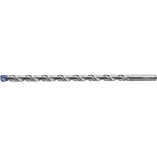 4.5 mm Dia. × 6 mm Shank × 118 mm Flute Length × 158 mm OAL, 140°, 2xD Flute, Coolant Thru, DIN 6535 HA, Round Solid Carbide Drill - Exact Industrial Supply
