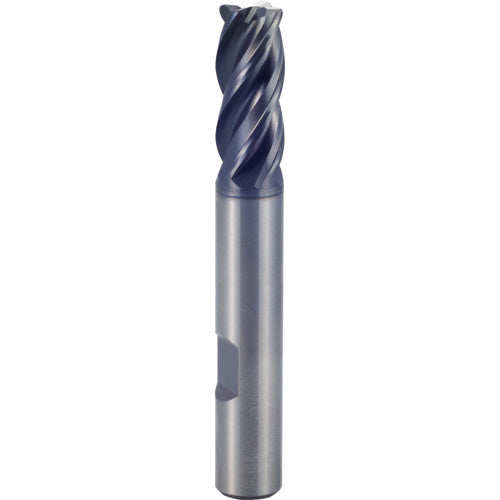 18 × 18 × 24 × 84 mm 4 Flute 3mm C/R Carbide End Mill-Flat Shank - Y-Coating - Exact Industrial Supply