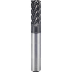5/8″ × 5/8″ × 3/4″ × 6″ 6 Flute Square End Carbide End Mill-Plain Shank - Y-Coating - Exact Industrial Supply