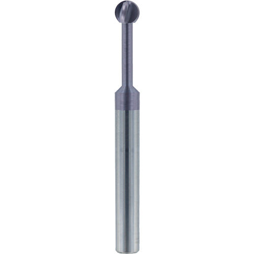 1/2″ Dia. × 1/2″ Shank × 1.716″ DOC × 4 OAL, Carbide nACo, 4 Flute, Ballnose End Mill - Exact Industrial Supply