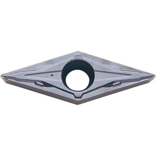 VCMT 151505 PP PR1425, 0.0079″ Corner Radius, 3/32″ Thick, 3/16″ Inscribed Circle, MEGACOAT NANO, Diamond, Turning Indexable Insert - Exact Industrial Supply