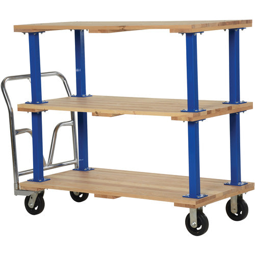 Triple Deck Hardwood Platform Cart 27 × 54 - Exact Industrial Supply