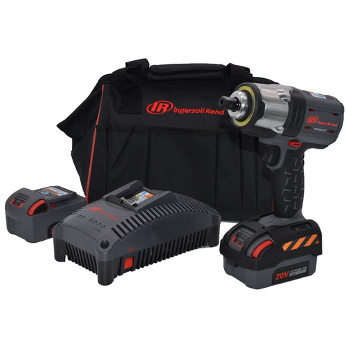 W5153P-C1D2-K22 20V Mid-torque 1/2″ Drive Cordless Impact Wrench Kit, Hazardous Environment, 550 ft-lbs Nut-busting Torque, 2 Batteries and Charger, Pin Retainer, Standard Anvil