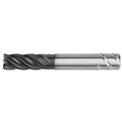 1x1x1-1/4x1-3/4x8 5FL Square Carbide End Mill-Round Shank-AlTiN - Benchmark Tooling