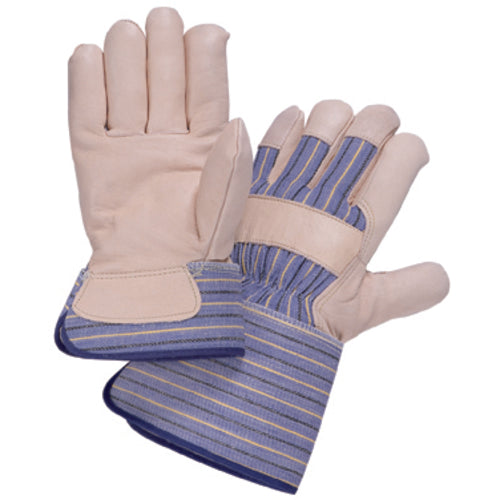 Size S Grain Leather Palm Safety Cuff Glove Y2008S - Benchmark Tooling