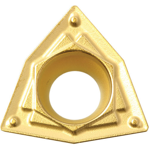 WPMT 322 HQ CCX, 1/32″ Corner Radius, 1/8″ Thick, 3/8″ Inscribed Circle, TiCl2O3/Tin, 80 Degree Trigon, Turning Indexable Insert