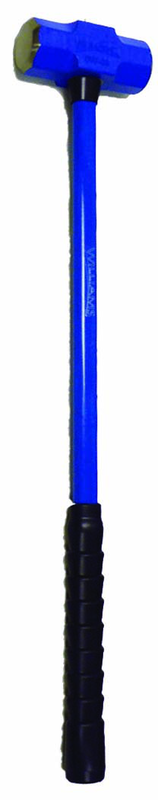 4 lb - 14" Fiberglass Handle - 1-1/4" Head Diameter - Soft Steel Sledge Hammer - Benchmark Tooling