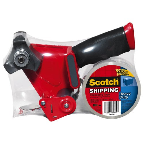 Scotch Heavy Duty Shipping Packaging Tape 3850-ST-SRM 1.88″ × 54.6 yd (48 mm × 50 m) Heavy Duty Dispenser - Benchmark Tooling