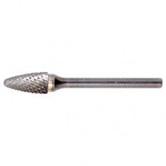SF-1 Double Cut Solid Carbide Bur-Round Nose Tree Shape - Benchmark Tooling