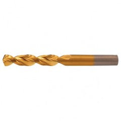 #17 RHS / RHC HSS-CO 8% (M42) 135 Degree Split Point Q-Cobalt Wide Land Parabolic Drill - TiN - Benchmark Tooling