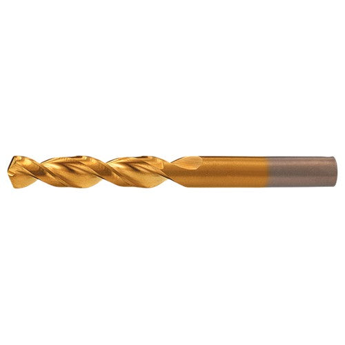 27/32 RHS / RHC HSS-CO 8% (M42) 135 Degree Split Point Q-Cobalt Wide Land Parabolic Drill - TiN - Exact Industrial Supply