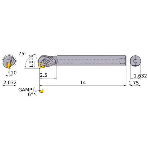 S-DSKNR-284-C BORING BAR