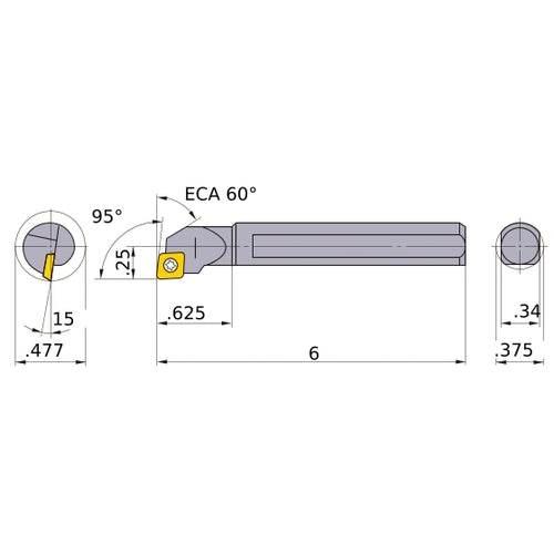 S-SCLCL-062 BORING BAR