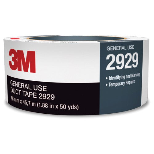3M General Use Duct Tape 2929 Silver 1.88″ × 50 yd 5.5 mil Individually Wrapped Conveniently Packaged - Benchmark Tooling