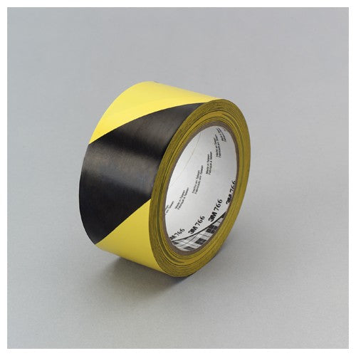 3M Safety Stripe Vinyl Tape 766 Black/Yellow 3″ × 36 yd 5 mil Individually Wrapped Conveniently Packaged - Benchmark Tooling