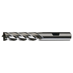 3/4″ × 3/4″ × 3″ × 5-1/4″ RHS / RHC HSS HSS Single End Mulit Flute Center Cutting Finishing End Mill - Bright - Exact Industrial Supply