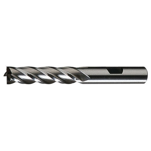 1″ × 1″ × 4″ × 6-1/2″ RHS / RHC HSS HSS Single End Mulit Flute Center Cutting Finishing End Mill - TiN - Exact Industrial Supply