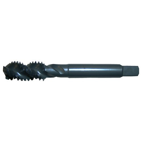 3/8-16 UNC 3 Flute H3 HSS CNC Heavy Duty Plug Chamfer Spiral Flute Tap- Steam Oxide - Exact Industrial Supply