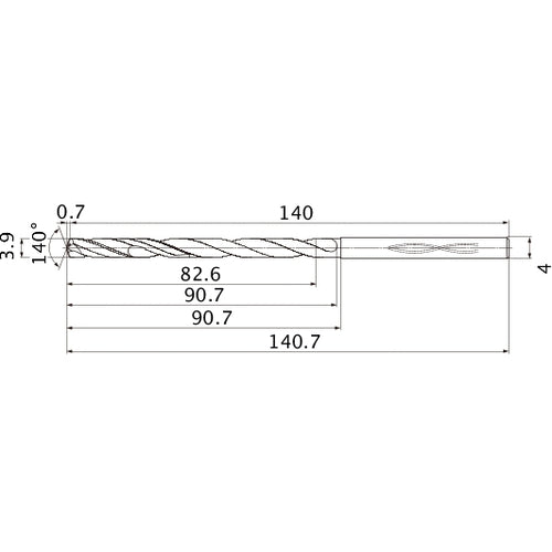 MHS0390L090B CARB DRILL