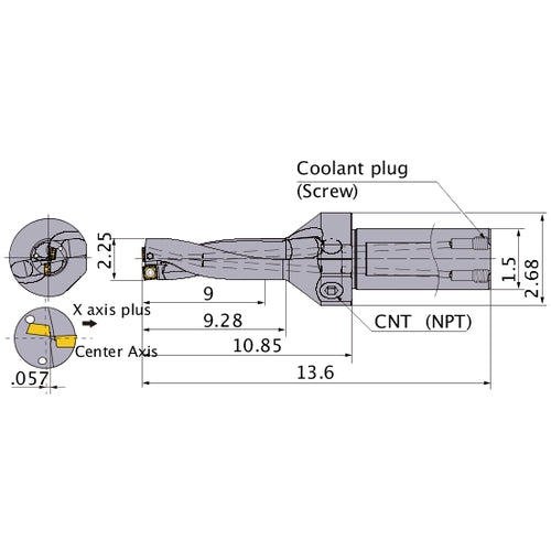MVX2250X4C150 INDEXABLE DRILL