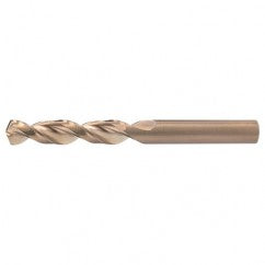 #1 RHS / RHC HSS-CO 8% (M42) 135 Degree Split Point Q-Cobalt Wide Land Parabolic Drill - Straw / Gold Oxide - Benchmark Tooling